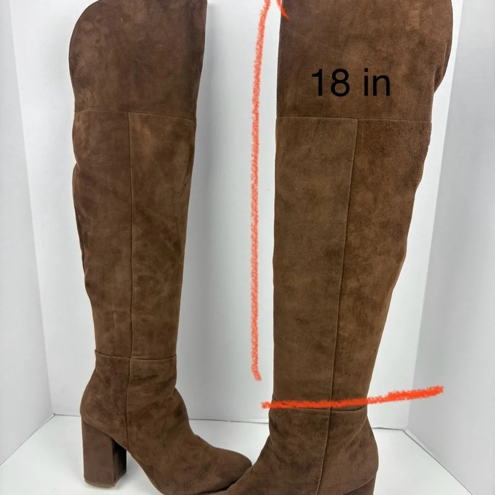 Kenneth Cole Carrah Women’s Brown Suede Over the Knee Boots Size 8M